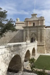 Alter Stadttor mit Brücke, Mdina, Malta
