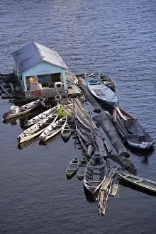 Bilder Datiert 3. August 2013: Typisches Fluthaus für die Amazonas, Tefe, Provinz Amazonas Brasilien