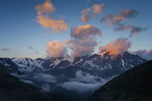 Italian Mountain Range Scenery Drucke: View of Ortler mountain