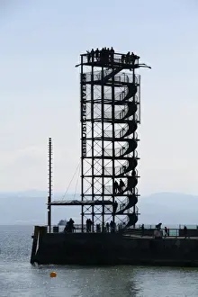 Lake Constance Tourism Drucke: Viewing platform, Friedrichshafen, Lake Constance, Baden-Wuerttemberg, Germany, Europe