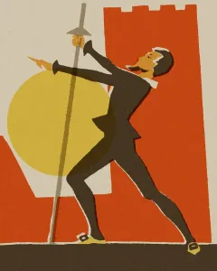 Vintage Performing Arts Drucke: Ballet Dancer