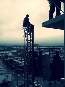 Bauer im Auftrag in der Höhe des Himmels ruht