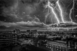 Gewitter Drucke: Dunkles Donnersturm
