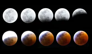Wolkenabschlag am Mond