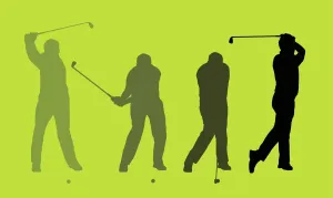 Perfekter Golfschlagablauf