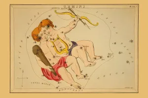 Entdecken Sie Ihre Lieblings-Zodiac-Illustration, Einschließlich Astrologischer Tierkreiszeichen, Chinesischer Tierkreiszeichen, Sternkarten Und Konstellationen. Drucke: Gemini
