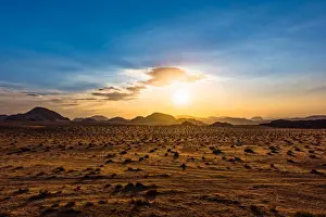 Jordan Desert Landscape Drucke: Wadi Rum sunset