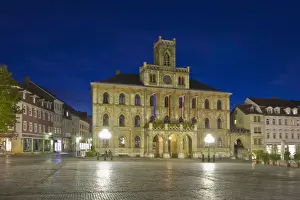 Thuringia Cityscape Drucke: Weimar town hall, Weimar, Thuringia, Germany