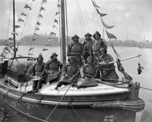 RNLI Drucke: Ramsgate - Die Besatzung der Rettungsboote Motorlifebeute Prudental Rücken Thomas William Read