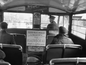 European Press Photography Drucke: Internal view of a bus