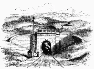 Isambard Kingdom Brunel Engineer Drucke: Box tunnel showing the West Portal - Box Tunnel is a railway tunnel in western England