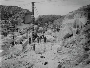 Mänen Steinbruch, Konstantin, Kornwall um 1900
