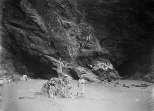Bedruthan Schritte, St Eval, Kornwall. Wahrscheinlich um die 1920er Jahre