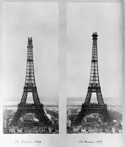 Eiffel Tower Construction Drucke: Fra-Eiffel Tower-Building
