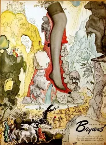 Drucke von Ein Bild, das am 03 Salvador Dali Drucke: Salvador Dali Werbung für Strümpfe