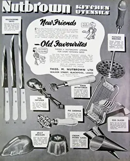 Advertising From The Past Drucke: Advert for Nutbrown kitchen goods