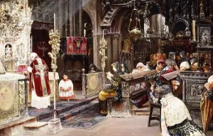 Die Messe, 1859 (Öl auf Leinwand).