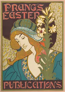 Fine Art Christianity Images Drucke: Prangs Easter Publications, pub. 1895 (colour litho)