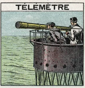 Anonymous Engraving Drucke: Light reflexion: the telemeter used for navigation. Anonymous illustration from 1925