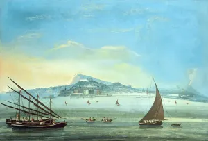 Blick auf Neapel (Gouache auf Panel) (siehe auch 207963, 207965, 207966)