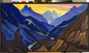 Nicholas Roerich Painting Drucke: Commandements du maitre. (Command of The Master)