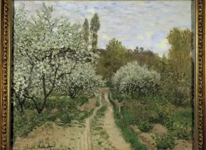 Drucke von JLJ4647165 Pommiers en fleurs Peinture de Claude Monet (1840-1926) 1872 Chicago, Art institut --- Apfelbäume in Blüte. Gemälde von Claude Monet (1840-1926). 1872 Claude Monet Drucke: Pommiers en fleurs Malerei von Claude Monet (1840-1926) 1872 Chicago