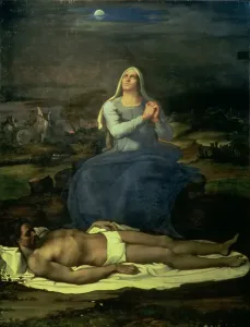 Pietà von Michelangelo, 1516 - 1517 (Öl auf Holz)