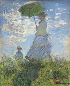 Drucke von XOS741899 Die Frau mit Parasol - Madame Monet und Ihr Sohn 1875 Gemälde auf Leinwand von Monet Claude (1840-1926); 100 x 81 cm; National Gallery of Art Claude Monet Drucke: Frau mit Parasol - Madame Monet und ihr Sohn, 1875 (Öl auf Leinwand)