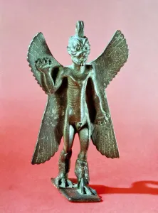 Statuette von Pazuzu, ein assyrischer Winddämon (Bronze).