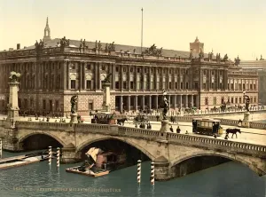 Fredericks-Brücke und die Börse, Berlin, Deutschland, um 1900 (Photochrom)