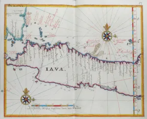 Southeast Asia Maps Drucke: Map of the island of Java
