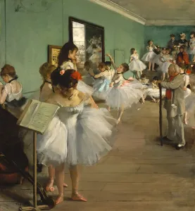 Drucke von XOS1127595 Die Tanzklasse 1873-74 (Öl auf Leinwand) von Degas Edgar (1834-1917); 83,5x77,2 cm; Metropolitan Museum of Art Impressionistische Gemälde Drucke: Die Tanzklasse, 1873/74 (Öl auf Leinwand)