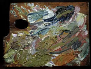 Die Palette des niederländischen Malers Vincent Van Gogh, 19. Jahrhundert (Objekt).