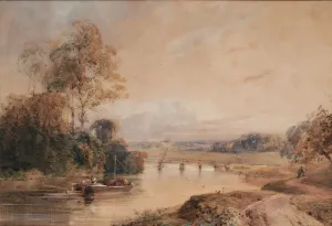 Barmer Brücke, 19. Jahrhundert (Wasserfarbe)