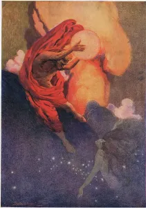 Vintage Illustration Style Drucke: Sunset