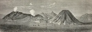 Indonesian Volcanic Landscape Drucke: The Tengger volcanic complex, Java