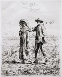Das Aufbrechen zum Arbeitsplatz, 1863 (Radierung).