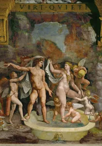 Giulio Romano Artwork Drucke: Bathing scene
