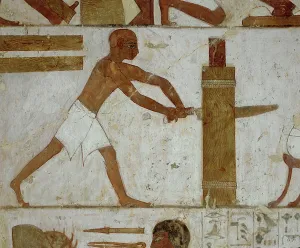 North African Art History Drucke: Carpenter at work