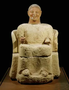 Ancient Sculpture Drucke: Cinerary statue, called Pluto