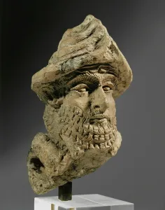 Ancient Mesopotamia Drucke: Head of a divinity, Neo-Sumerian