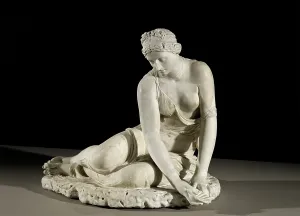 Nymph with shell