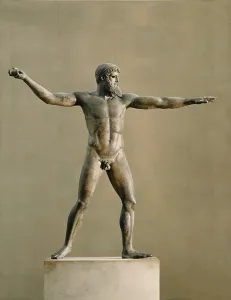 European Fine Art Museum Drucke: Poseidon (bronze)