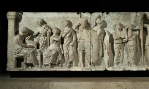 Ancient Roman Relief Drucke: Relief of Ahenobarbus, scenes of a census