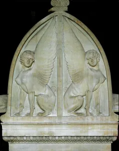 Egyptian Mythology Symbols Drucke: Two winged sphinxes