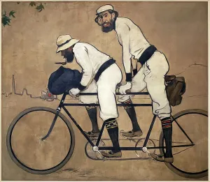 Bildende Kunst Drucke: Ramon Casa und Pere Romeu auf Tandem