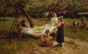 Bildende Kunst Drucke: Die Äpfelreisenden aus dem Jahr 1880