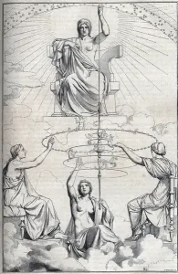 Platon Drucke: Allegorie der Spindel der Notwendigkeit des Platon