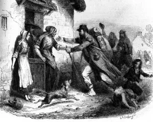 Military Uniform Engraving Drucke: A Conscript Return as a Sapper, c. 1851 (engraving)