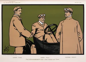 French Automobiles Drucke: The Gordon-Bennett Cup: First, second and third